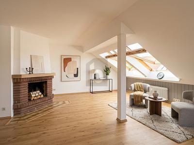 LICHTDURCHFLUTETES WOHNEN MIT KAMIN - Dachgeschoßwohnung Böblingen Dagersheim | Angebot:26847125